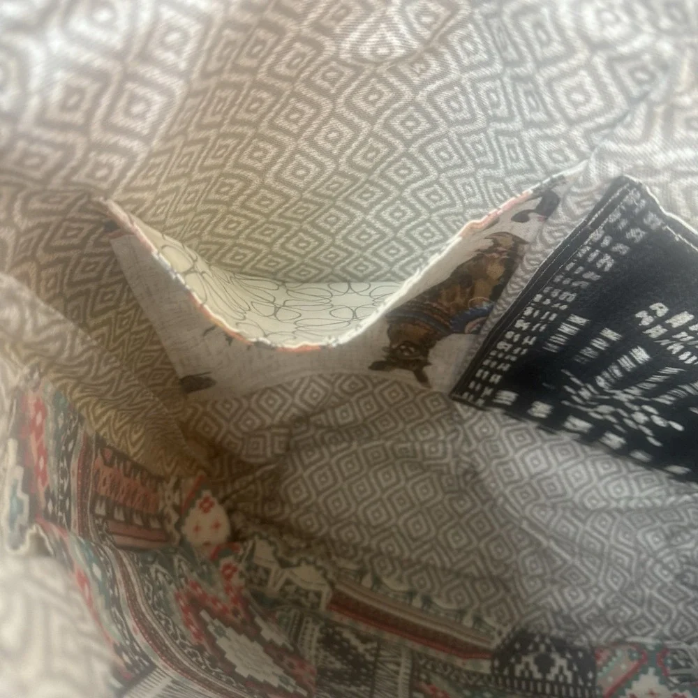 Large Canvas Tote Bag With Leather Straps Shopping  Beach Overnight Button Close